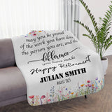 Personalized Retirement Blanket for Women, Unique Custom Gift for Boss, Colleague, or Friend at Farewell Party-55