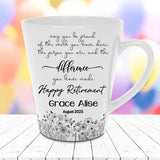 Custom Retirement Mug for Women – Personalized Farewell Gift for Boss, Colleague, or Friend