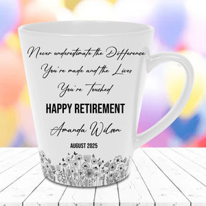 Personalized Retirement Mug, Custom Gift for Women, Coworker Farewell, Retired Boss, Sentimental Present Retirement-1