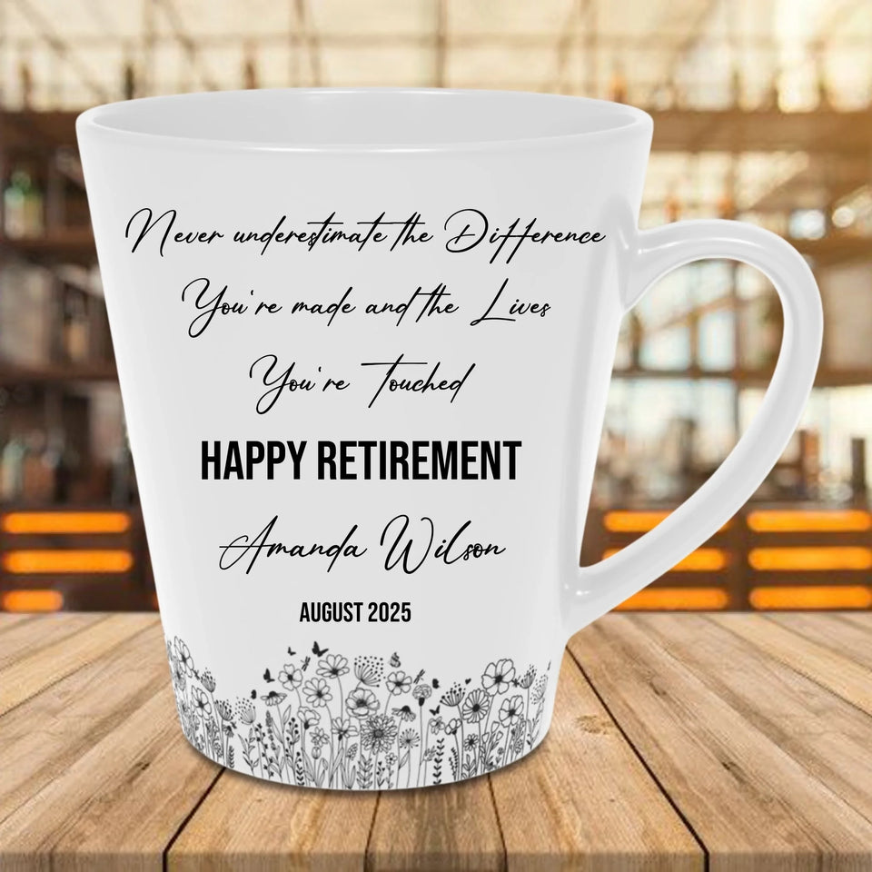 Personalized Retirement Mug, Custom Gift for Women, Coworker Farewell, Retired Boss, Sentimental Present Retirement-5