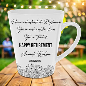 Personalized Retirement Mug, Custom Gift for Women, Coworker Farewell, Retired Boss, Sentimental Present Retirement-4