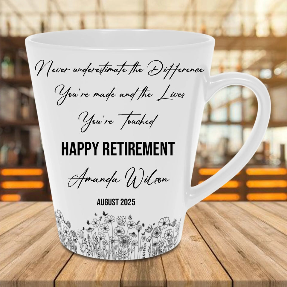 Personalized Retirement Mug, Custom Gift for Women, Coworker Farewell, Retired Boss, Sentimental Present Retirement-5