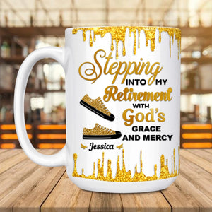 Custom Retirement Mug, Stepping Into Retirement with God’s Grace and Mercy, Gift for Boss or Coworker-4