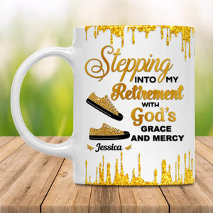 Custom Retirement Mug, Stepping Into Retirement with God’s Grace and Mercy, Gift for Boss or Coworker-4