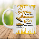 Custom Retirement Mug, Stepping Into Retirement with God’s Grace and Mercy, Gift for Boss or Coworker-4