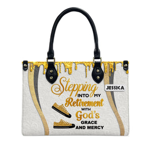 Retirement Handbag, Stepping Into Retirement with God’s Grace and Mercy Christian Gift for Boss, Coworker-1