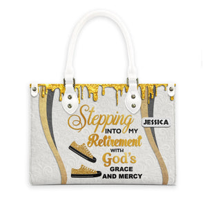 Retirement Handbag, Stepping Into Retirement with God’s Grace and Mercy Christian Gift for Boss, Coworker-7