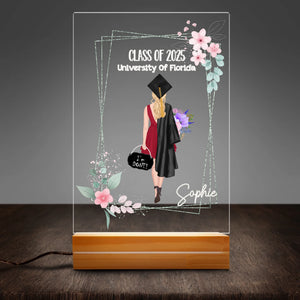 Graduation Gift, University Graduation Night Light, Gifts For Her, Custom Graduation Gift Led Lamp Night Light