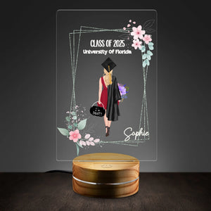Graduation Gift, University Graduation Night Light, Gifts For Her, Custom Graduation Gift Led Lamp Night Light