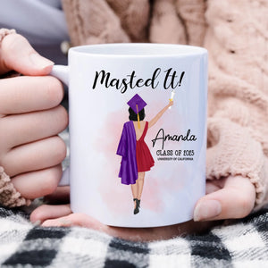 Graduation Ceramic Mug, Mastered It Mug, MBA Gift for Her, Personalized Masters Gift