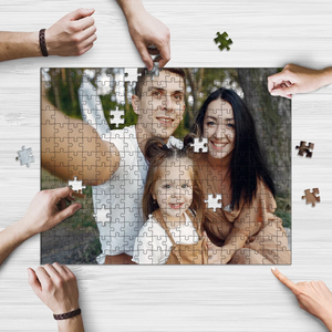 Personalized Family Jigsaw Puzzle, Custom Puzzle with Your Photo, a Thoughtful Gift for Special Moments