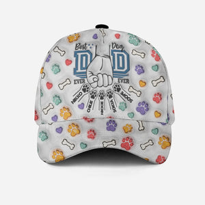 Personalized Best Dog Dad Ever Classic Cap, Father's Day 3D Inflated Effect Classic Cap for Dad
