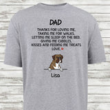 Thanks For Loving Me, Funny Dogs Personalized Shirt, Father's Day gift, Custom Gifts for Dog Lovers