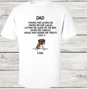 Thanks For Loving Me, Funny Dogs Personalized Shirt, Father's Day gift, Custom Gifts for Dog Lovers