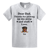 Thanks for Picking Up My Poop Shirt, Personalized Dog Dad Shirt, Funny Father's Day Gift for Dog Lovers