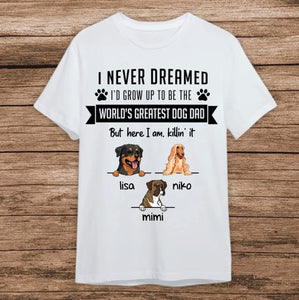 World's Greatest Dog Dad Shirt, Personalized Father's Day Gift, Custom T-Shirt for Dog Lovers