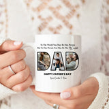 Personalized Dad Pictures Ceramic Mug, Happy Father’s Day Gift for Dad