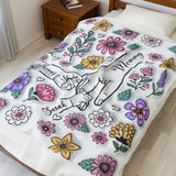 Custom Up to 6 Kids Holding Mom‘s Hand 3D Inflated - Personalized Mom Blanket