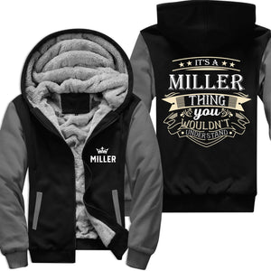 Personalized Name Fleece Zip Hoodie - It’s A Name Thing You Wouldn’t Understand - Custom Sherpa Lined Hoodie