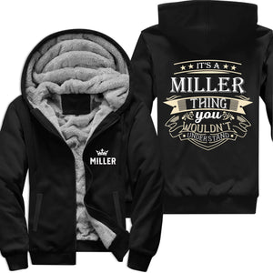 Personalized Name Fleece Zip Hoodie - It’s A Name Thing You Wouldn’t Understand - Custom Sherpa Lined Hoodie