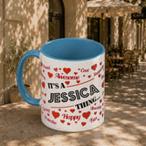 Light Blue Accent Mug