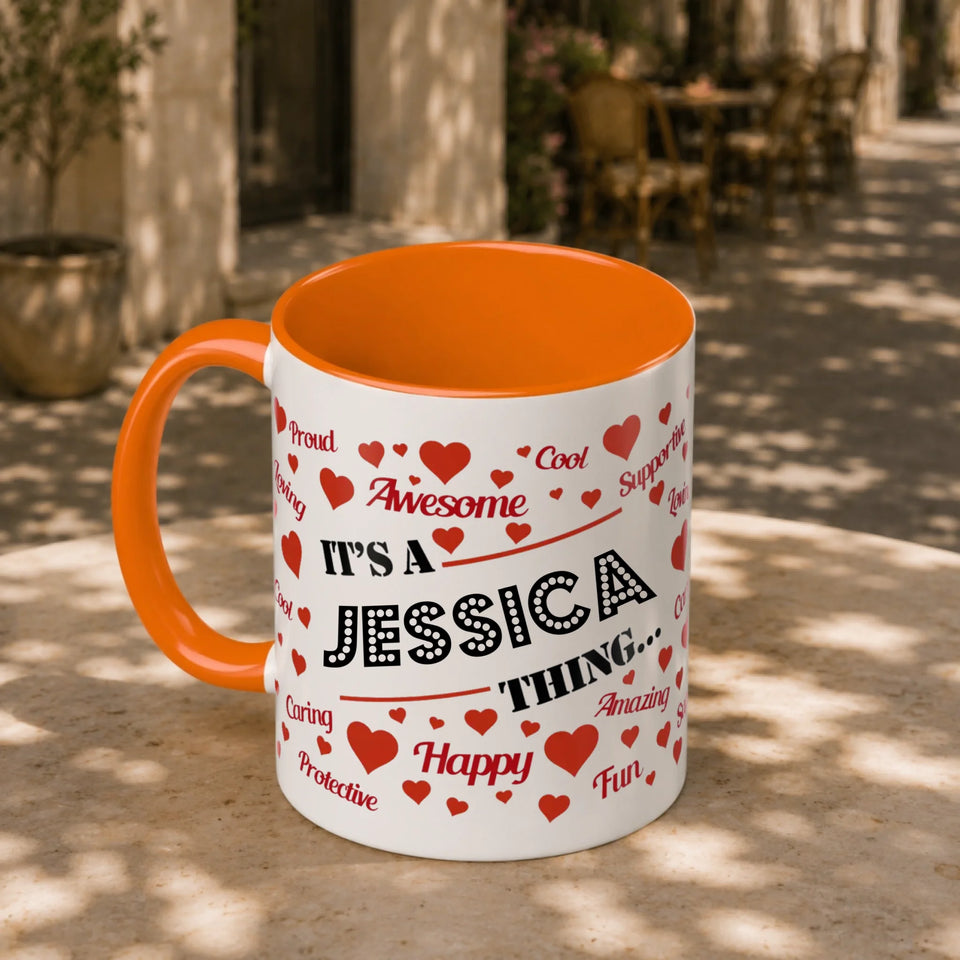 Orange Accent Mug