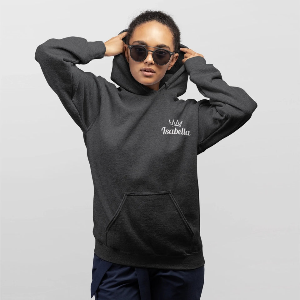 Personalized Name Hoodie - It’s A Name Thing - Crown Ribbon Typography