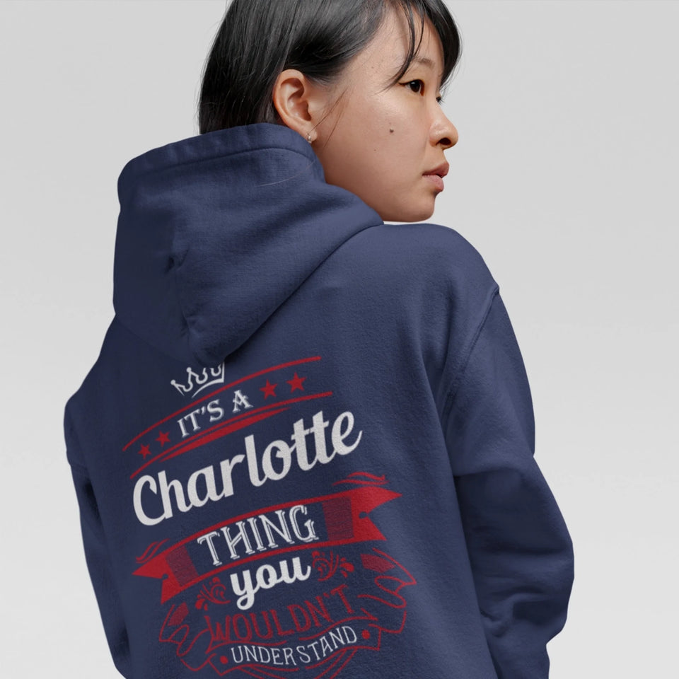 Personalized Name Hoodie - It’s A Name Thing - Crown Ribbon Typography