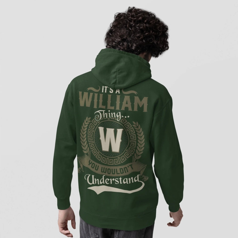 Custom Name Hoodie with Initial - It’s A Name Thing - Vintage Crest Style 