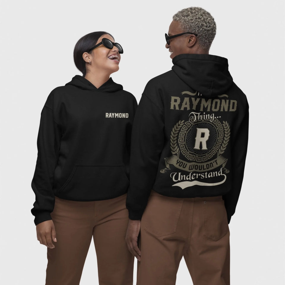 Custom Name Hoodie with Initial - It’s A Name Thing - Vintage Crest Style 