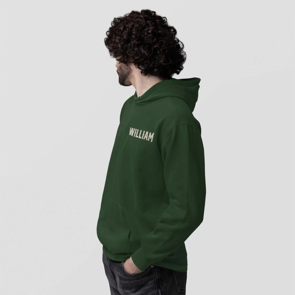 Custom Name Hoodie with Initial - It’s A Name Thing - Vintage Crest Style 
