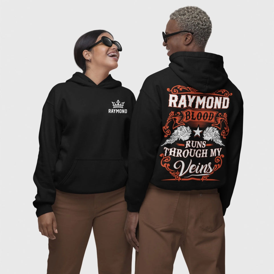 Personalized Name Hoodie - Runs Through My Veins