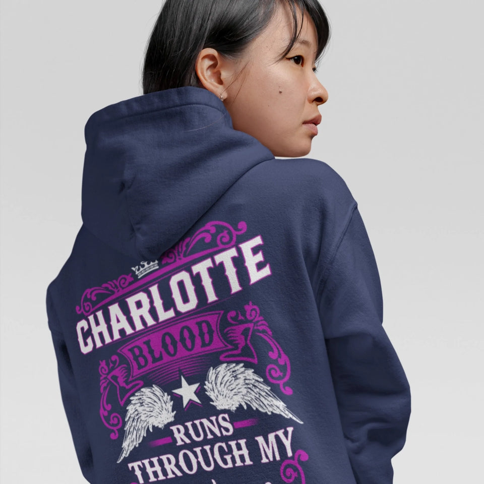 Personalized Name Hoodie - Runs Through My Veins