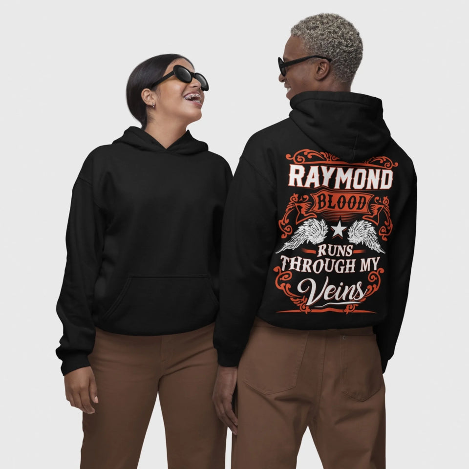 Personalized Name Hoodie - Runs Through My Veins
