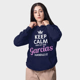 Custom Name Hoodie - Keep Calm and Let The Last Name Handle It - Front