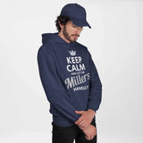 Custom Name Hoodie - Keep Calm and Let The Last Name Handle It - Front