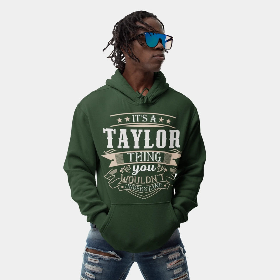 Custom Name Hoodie - It’s A Name Thing - Vintage Typography Front_