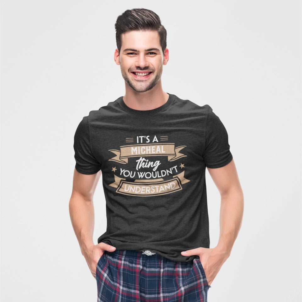 Personalized Name T-Shirt - It’s A Name Thing - Ribbon Typography Front-22