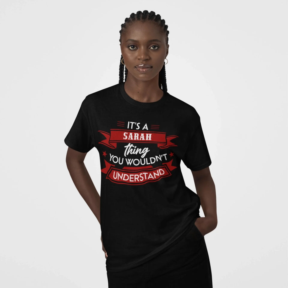 Personalized Name T-Shirt - It’s A Name Thing - Ribbon Typography Front-23
