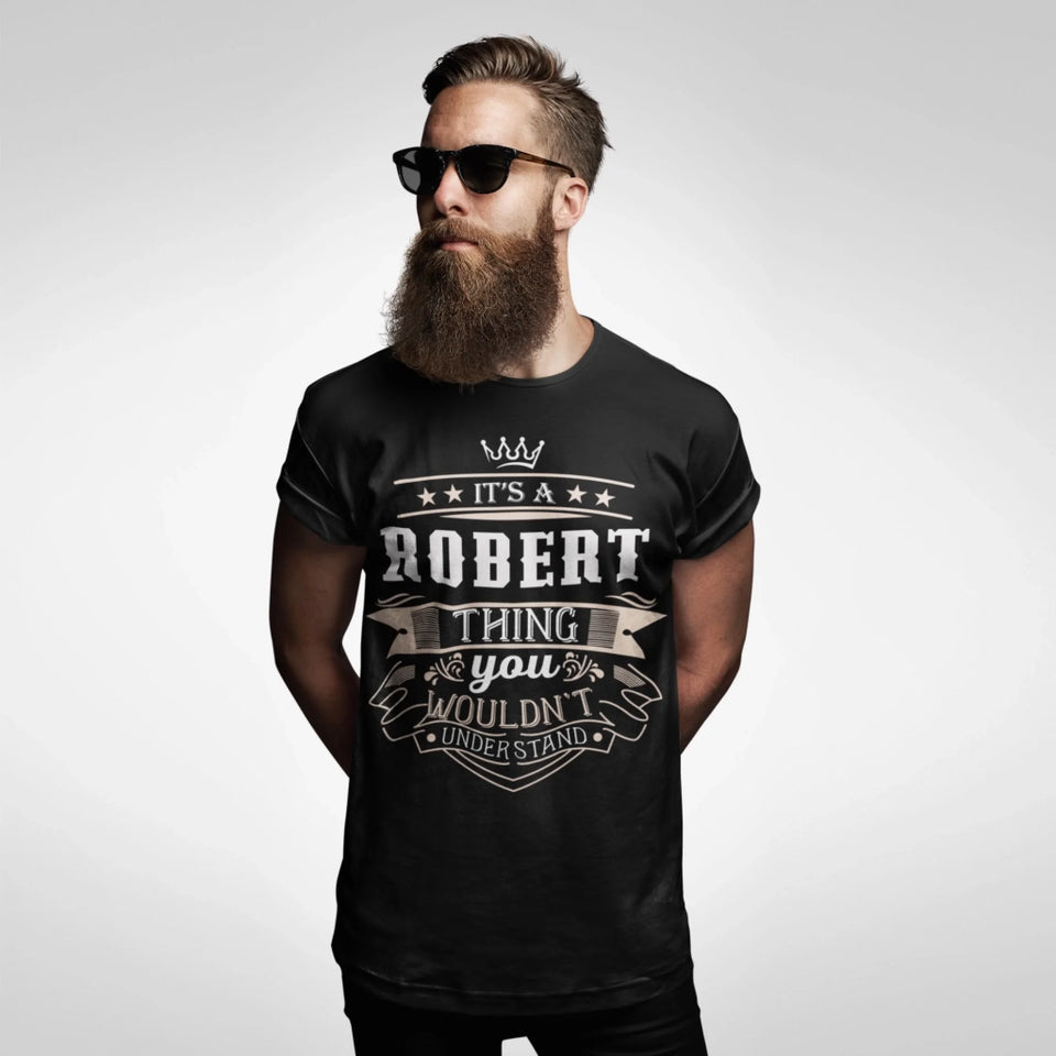 Custom Name T-Shirt - It’s A Name Thing - Crown Ribbon Typography