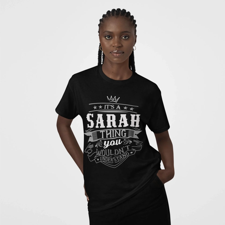 Custom Name T-Shirt - It’s A Name Thing - Crown Ribbon Typography-098