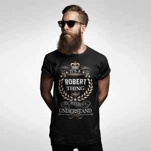 Personalized Name T-Shirt - It’s A Name Thing - Vintage Typography Front-back