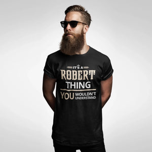 Personalized Name T-Shirt - It’s A Name Thing - Vintage Typography Front-back