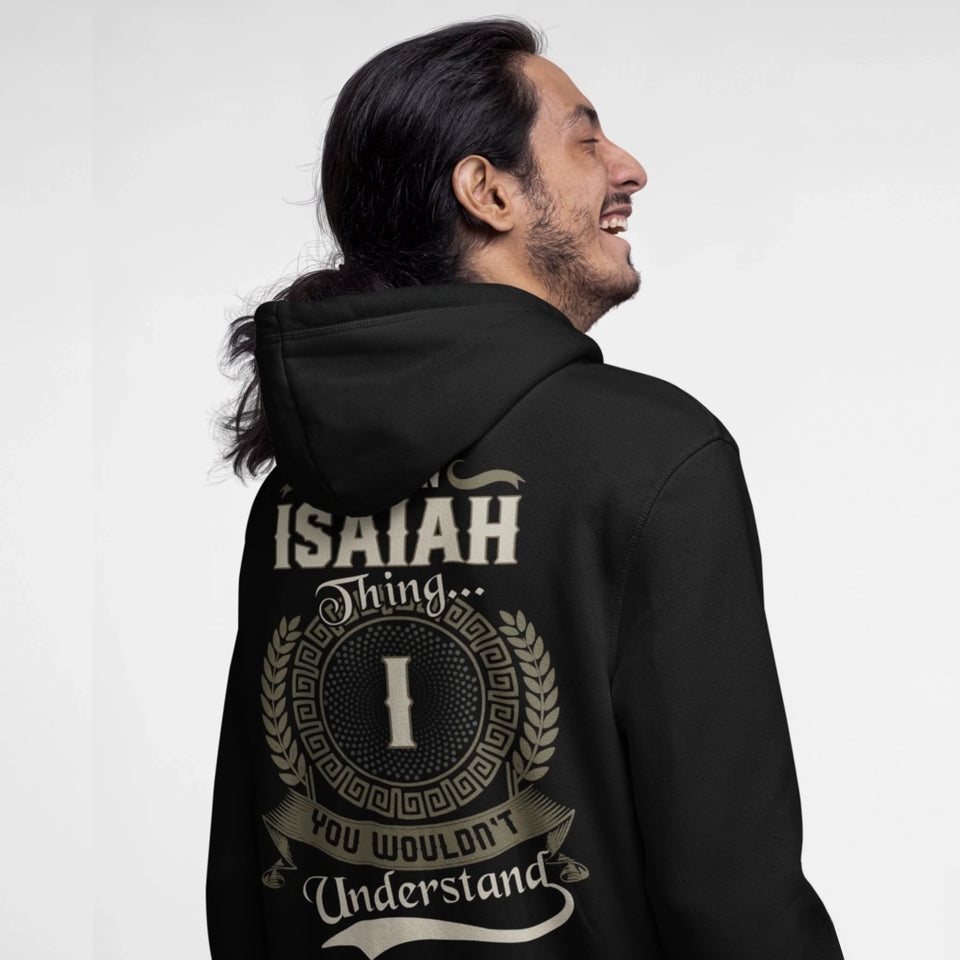 Custom Name Full-Zip Hoodie with Initial - It’s A Name Thing - Vintage Crest Style