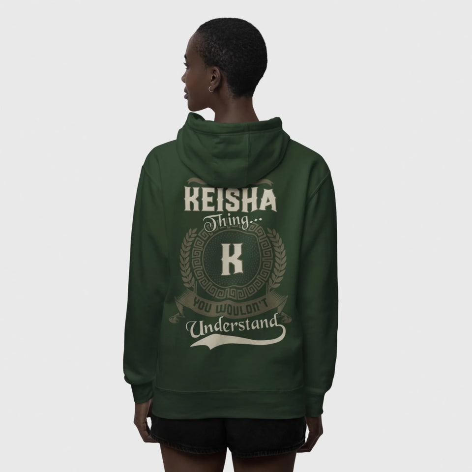 Custom Name Full-Zip Hoodie with Initial - It’s A Name Thing - Vintage Crest Style