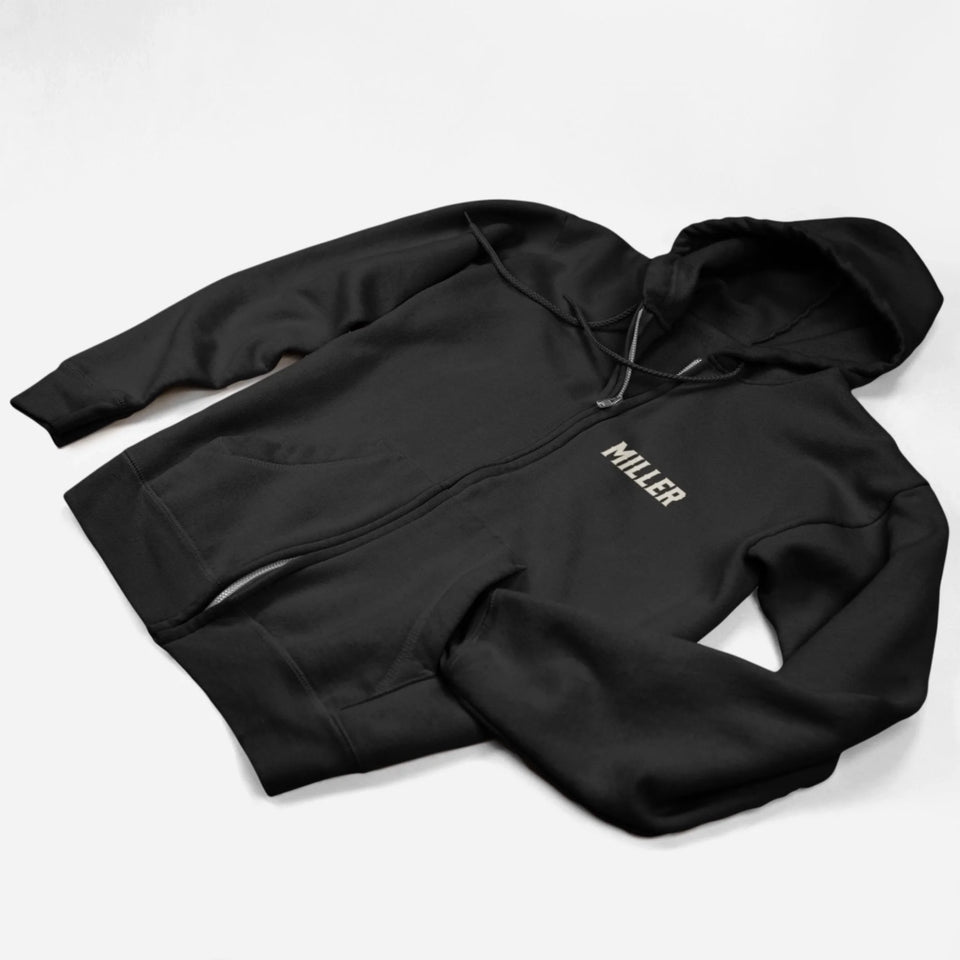 Custom Name Full-Zip Hoodie with Initial - It’s A Name Thing - Vintage Crest Style-122