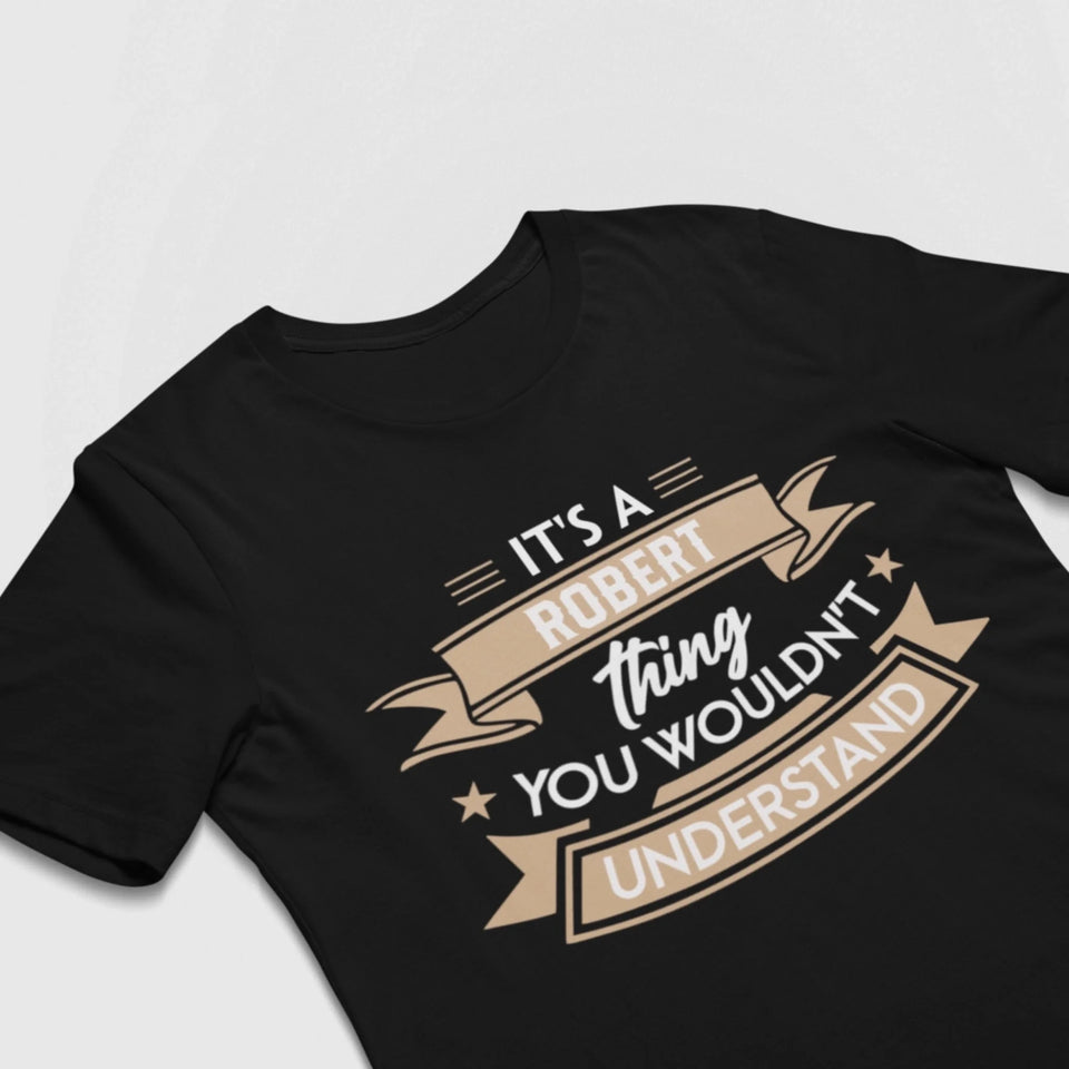 Personalized Name T-Shirt - It’s A Name Thing - Ribbon Typography Front
