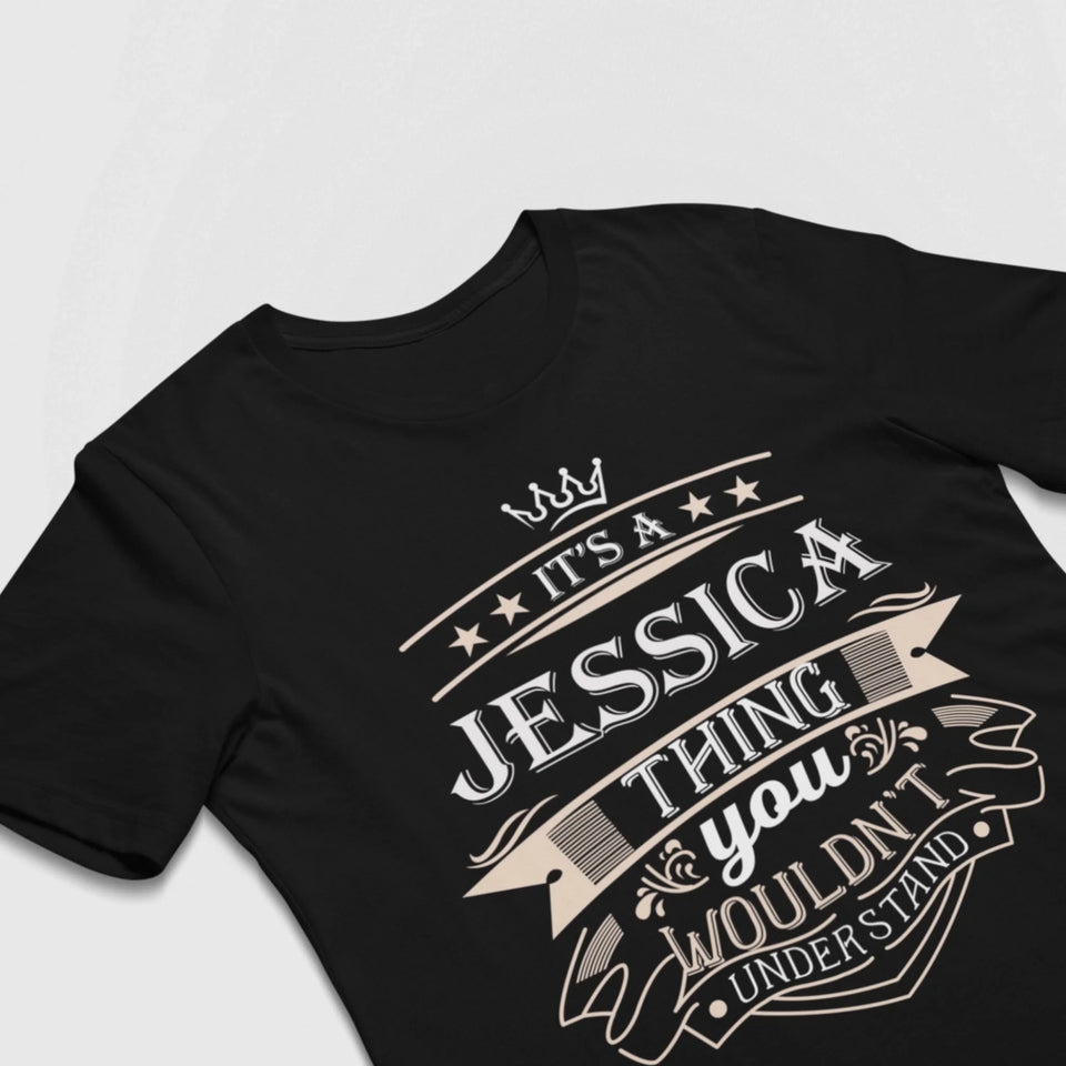 Custom Name T-Shirt - It’s A Name Thing - Crown Ribbon Typography