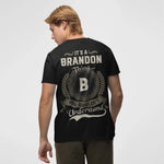 Custom Name T-Shirt with Initial - It’s A Name Thing - Vintage Crest Style
