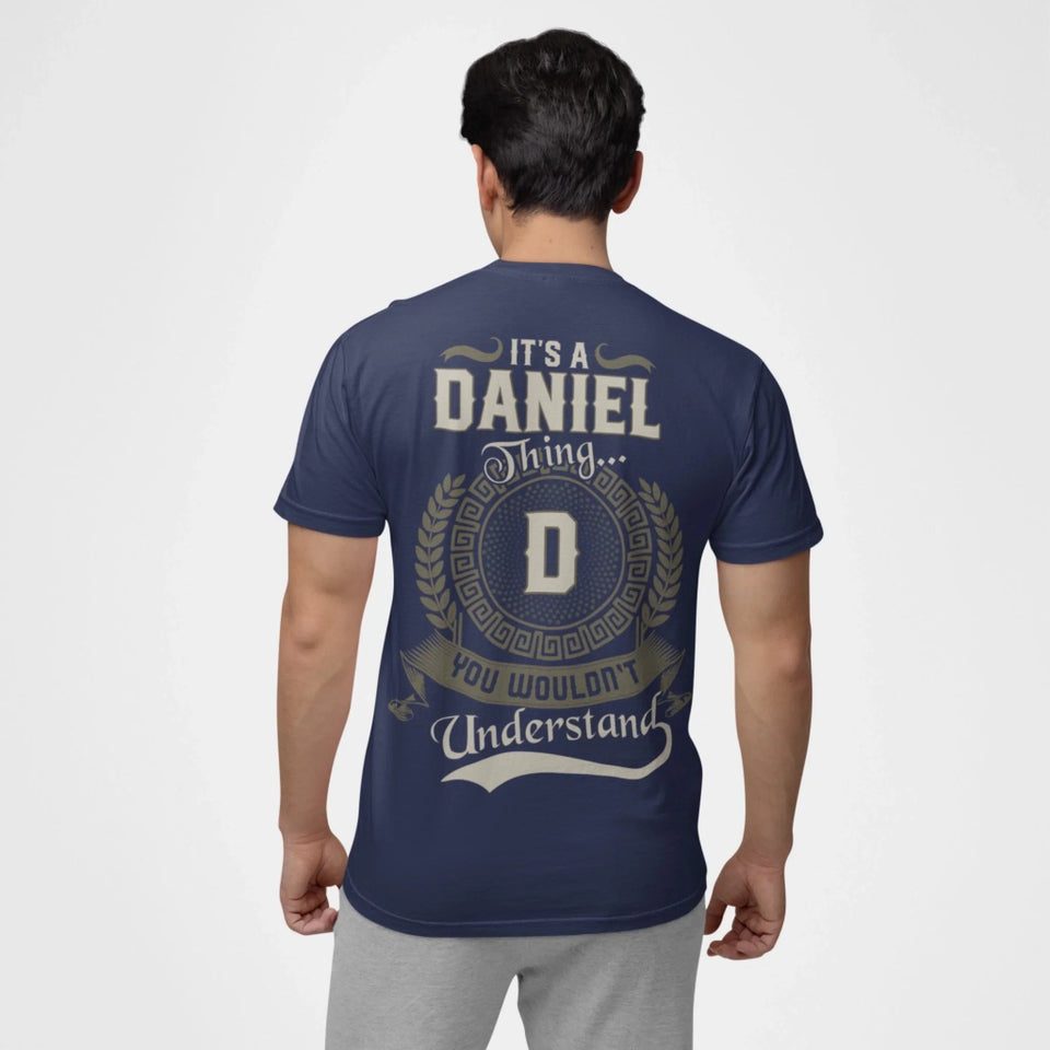 Custom Name T-Shirt with Initial - It’s A Name Thing - Vintage Crest Style-1